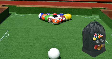 Bolas de fútbol de billar y bolsa